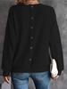 2025 Women's Autumn-Winter Off-the-Shoulder Back Button Long-Sleeve T-Shirt