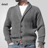 Men's Casual Cardigan Sweaters Shawl Collar Long Sleeve Knit Button Down Cardigans Lightweight Fall Winter Work Sweater Knitted Jacket Outwear for Men