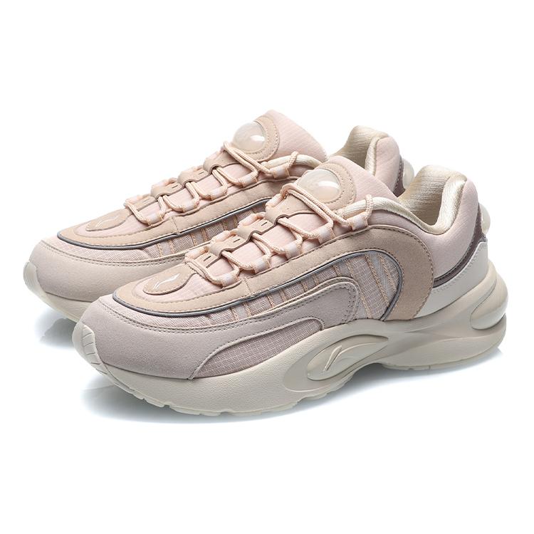 Li Ning V8 Running Shoes Men's Low Top Pink/Yellow ARHQ145-3