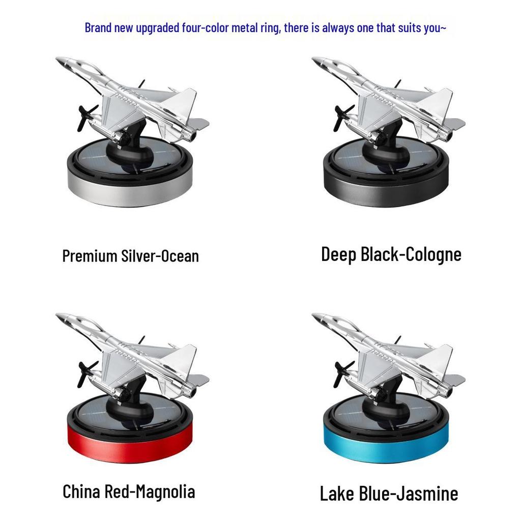 F16 Snapdragon Rotating Solar Car Aromatherapy Ornament with Light & Long-lasting Fragrance