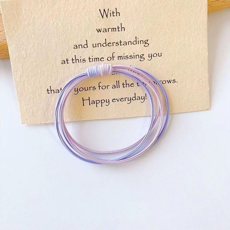 The new color matching four-strand rubber band net celebrity small fresh forest female Korean headdress girls tie hair accessories hair ring