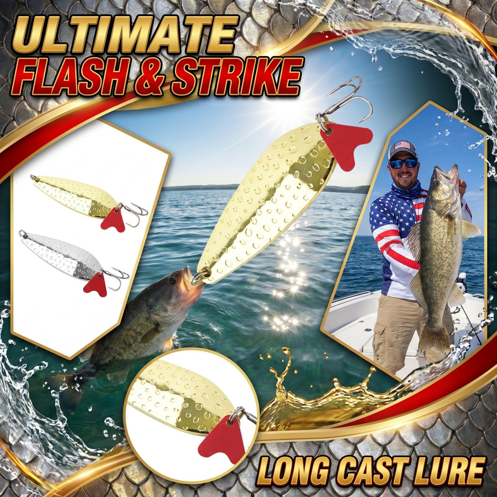 

Fishing Spoon Lure Long Distance Casting Metal Spoon Bait Artificial Bionic Fishing Lure with Treble Hook for Freshwater and Saltwater Fishing one size
