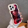 Jujutsu Kaisen Sukuna Mobile Phone Case for iPhone 17 16 15 14 13 12 11 Air Pro Max Plus Wavy Edge TPU Colorful Cover Pretty