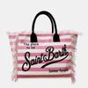 Straw Mat Beach Bag Fringed Handbag Canvas Denim Tote Bag Travel Versatile Large-capacity Handbag