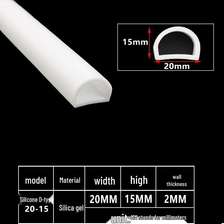 D-Shaped Silicone Sealing Strip: High-Temperature, Water-Retaining, Self-Adhesive, Anti-Collision, Shock-Absorbing for Doors & Windows