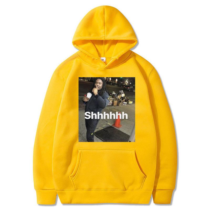 Lucki Shhhhh Funny Meme Print Hoodie Men Women Oversized Popular Sweatshirt Oversized Casual Fleece Warm Long Sleeve
