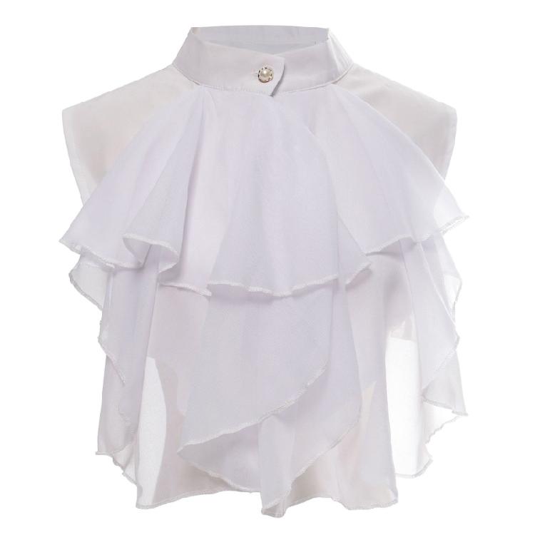 

Detachable Ruffled Jabot False Collar Victorians Half Shirt Fashion Statement 1 білий
