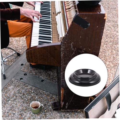 Hoement Piano Mats, Non-Slip Piano Leg Covers, Floor Protectors, Impact Resistant ABS Material for Grand Pianos, Set of 4