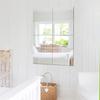 4pcs Acrylic Mirror Sheets Flexible Non Glass Mirror Tiles with 16pcs Self Adhesive Stickers for Home Livingroon Decoration Wall Decor