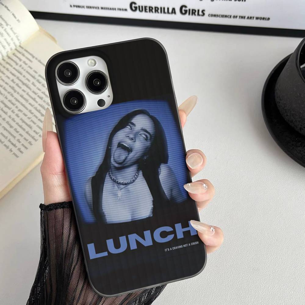 Pop E-Eilish Star B-billie Corrugated Stripe Phone Case For IPhone 17 16 15 14 13 12 11 Pro Max Plus Pro Shockproof Cover