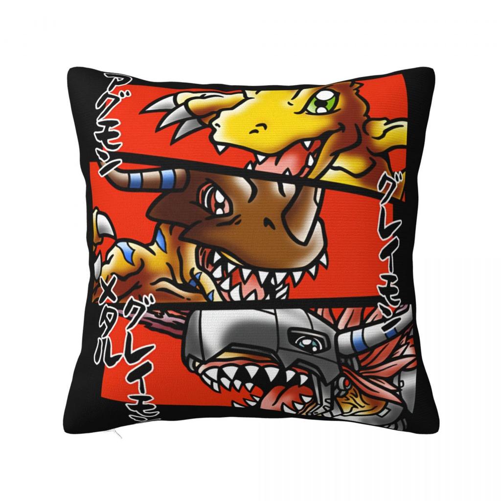 Trendy Seat Digital Monster Digimon Decor Pillowcase Stuff Pillow Cover Square Multi-Size