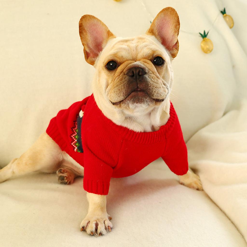 Warm Dog Clothes for Small Medium Dog Windproof Cat Sweater Pet Clothing for Christmas Outdoor Walking Sweater Winter