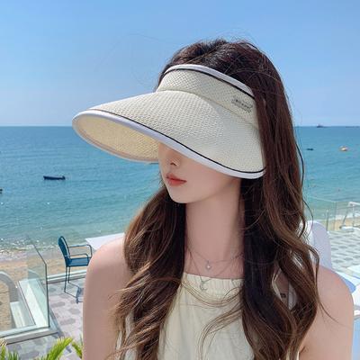 Women's Summer Sun UV Protection Visor Wide Brim Clip On Beach Pool Golf Cap Hat