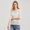 Shetu Women's Hollow Out Short Sleeve Knit Top