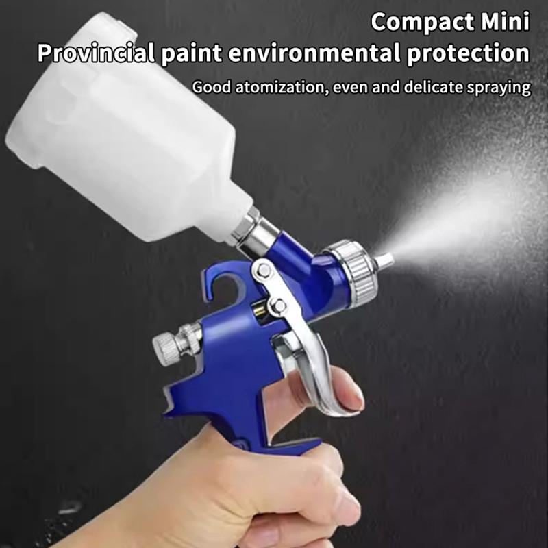 Professionelle HVLP-Spritzpistolen 0,8/1,0 mm Düse Mini 125 ccm Becher Spritzpistole Schwerkraft Airbrush Pneumatische Pistole zum Lackieren von Autos Aerograph