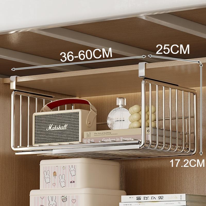 

Telescopic Storage Basket Iron Minimalist Hanging Baskets Book Toy Organization Storage Boxes Home Under Table Kitchen Organizer
