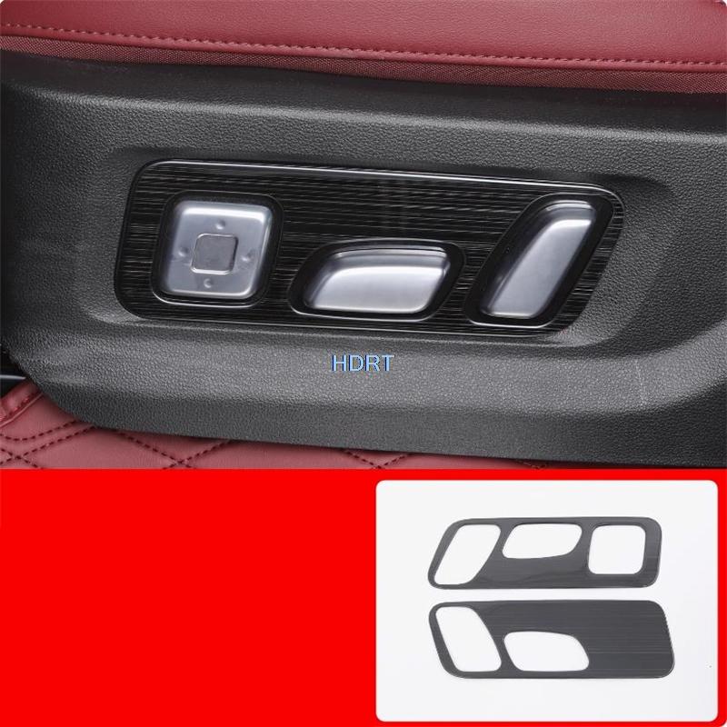 Car Styling Gear Shift Window Control Panel Air Vent Outlet For Great Wall GWM Tank 400  + Stainless Steel Black Interior