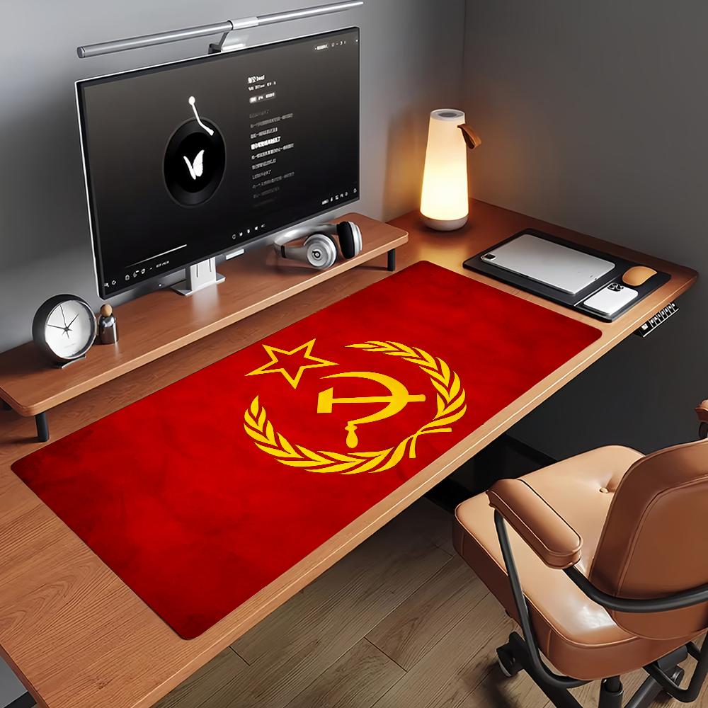 Flag of URSS Mouse Pad Non-slip Rubber Gamer Balance Computer Mat Decoracion Deskmat Laptop Office Large