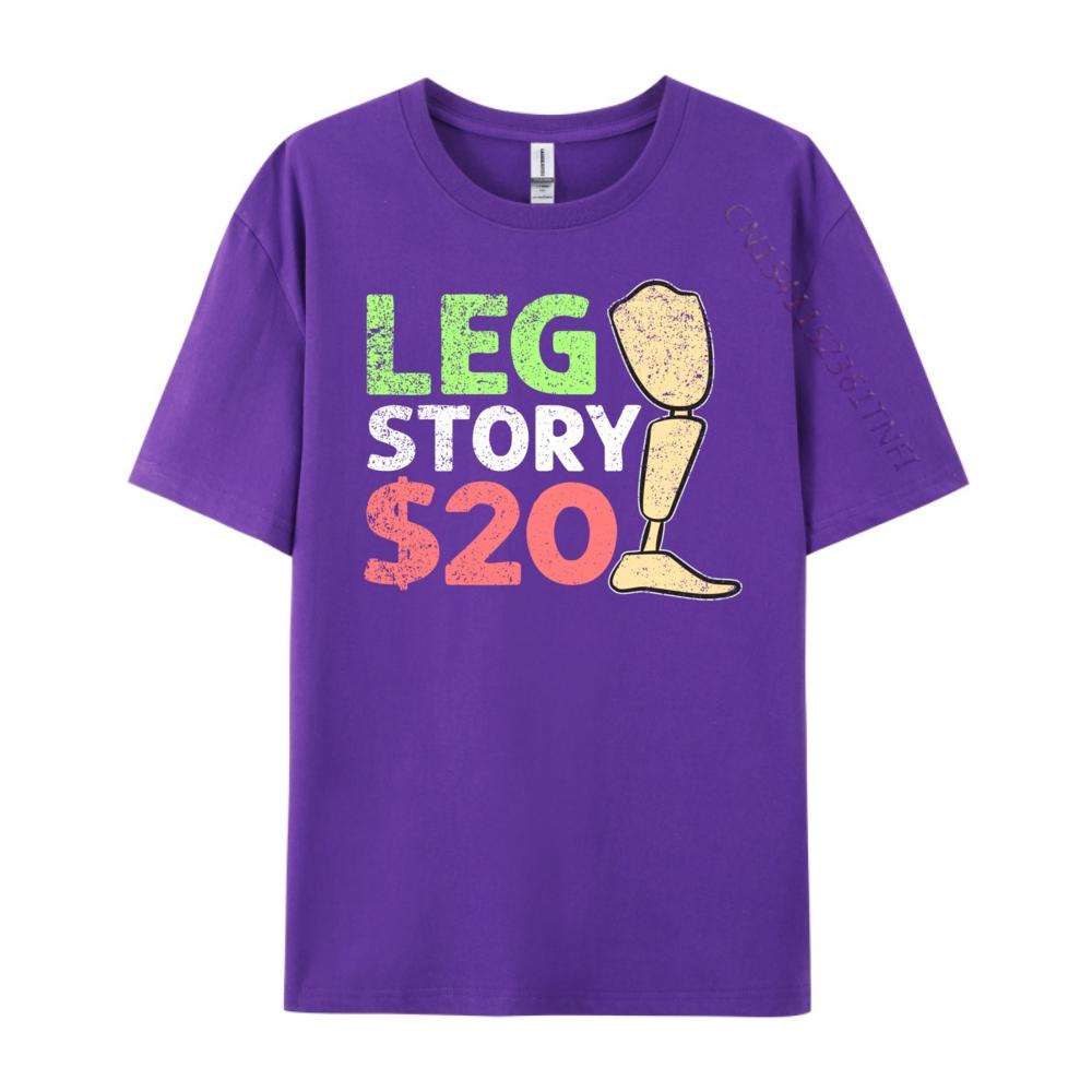 Leg Story Amputee Leg Protesis Designer T Shirt Men Clothes EU SIZE Graphic