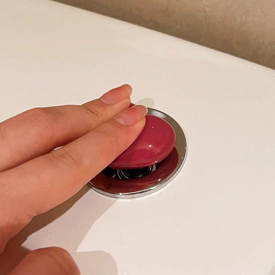 Toilet Press with Widened Base Easy Flush Installation No Drilling Soft Silicone Touch Heart Shape Toilet Flush Enhancer