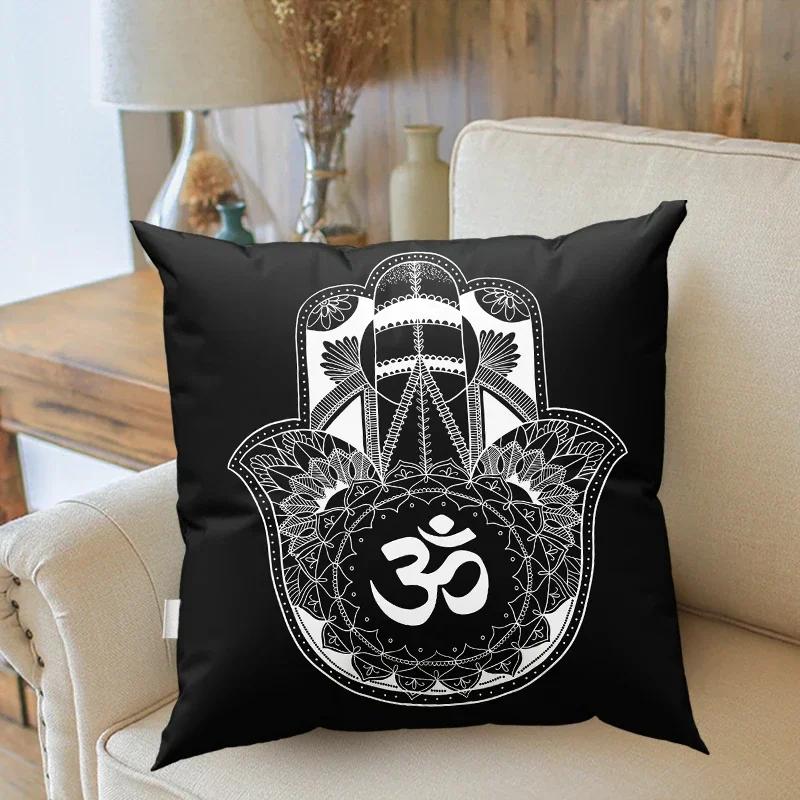 Mandala Throw Pillows White Black Sun And Moon Cushion Cover Throw Pillow Cases Sofa Cushion Cover Tarot Pillowcase Home Decor