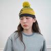 297. Tassel Beanie _ Yellow Green