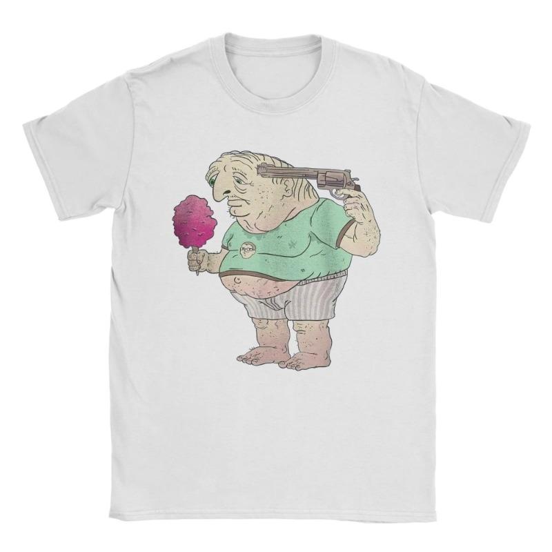 Smiling Friends Glep Flowers T Shirt Men CottonT-Shirt Round Neck Tee Shirt Short Sleeve Tops