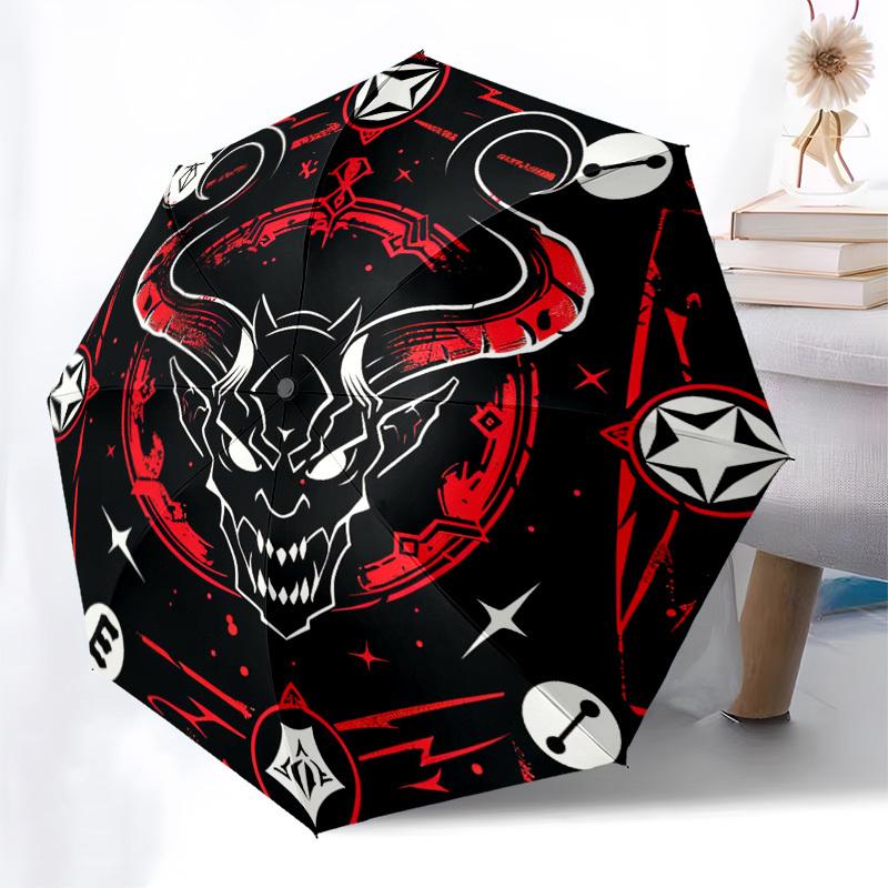 Demon Artwork- Automatic Umbrella,Suitable for Men and Women,Suitable for Birthdays, Christmas, Gifts for Fashion Lovers0951b