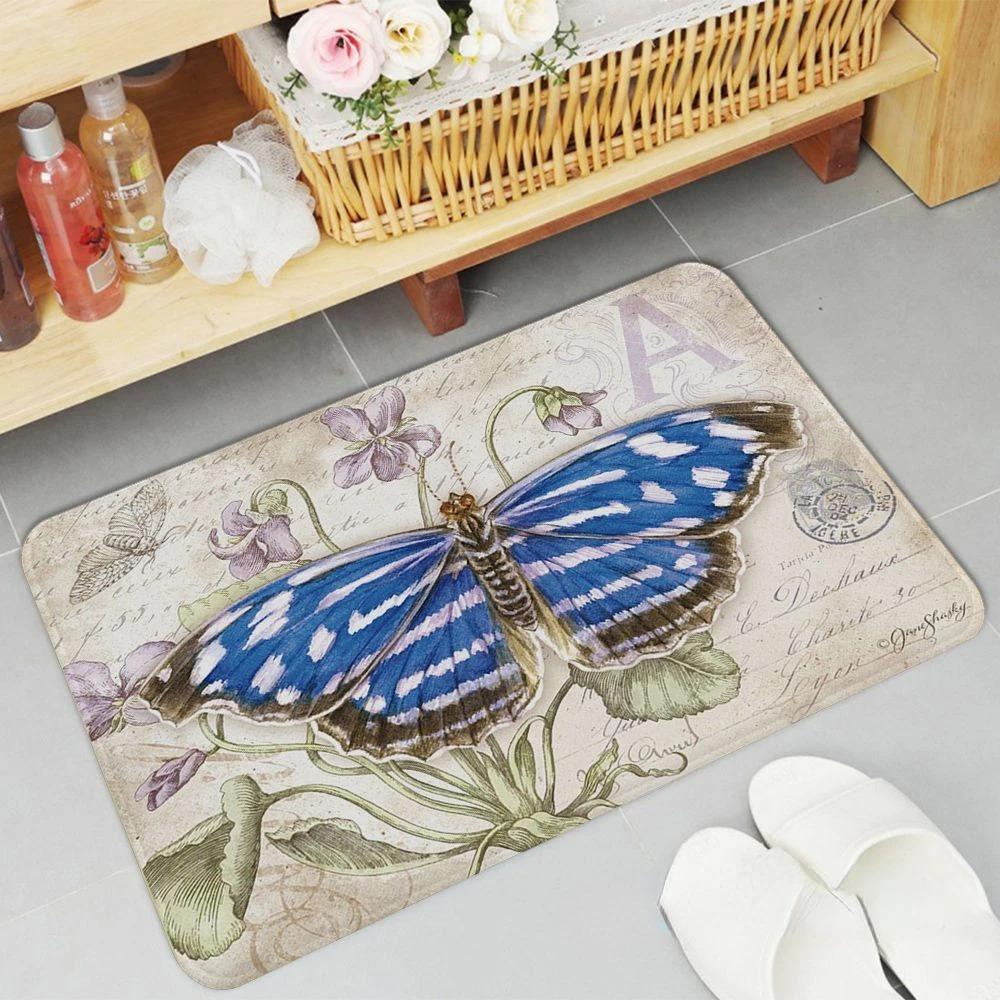 Flower Mat Pastoral 3D Door Floor Rug Anti-slip Home Hallway Bedroom Entrance Carpets Washable Bathroom Porch Decorative Doormat