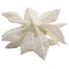 9cm Glittery Poinsettia Flowers Hanging Decoration for Christmas Tree