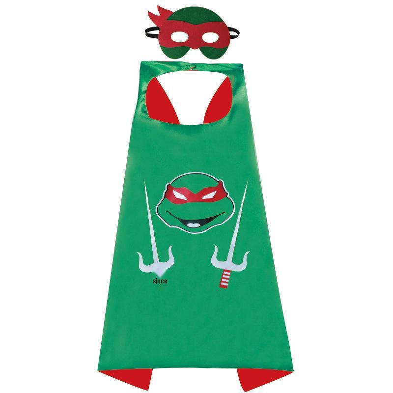 Children's Double-Layer Ninja Turtle Cosplay Cape - Halloween & Christmas Costume