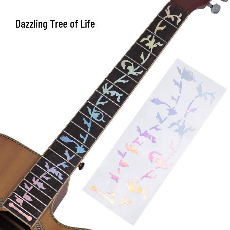 Personalized Guitar Sticker Set: Decorative Fingerboard and Panel Protectors for Acoustic and Electric Guitars.