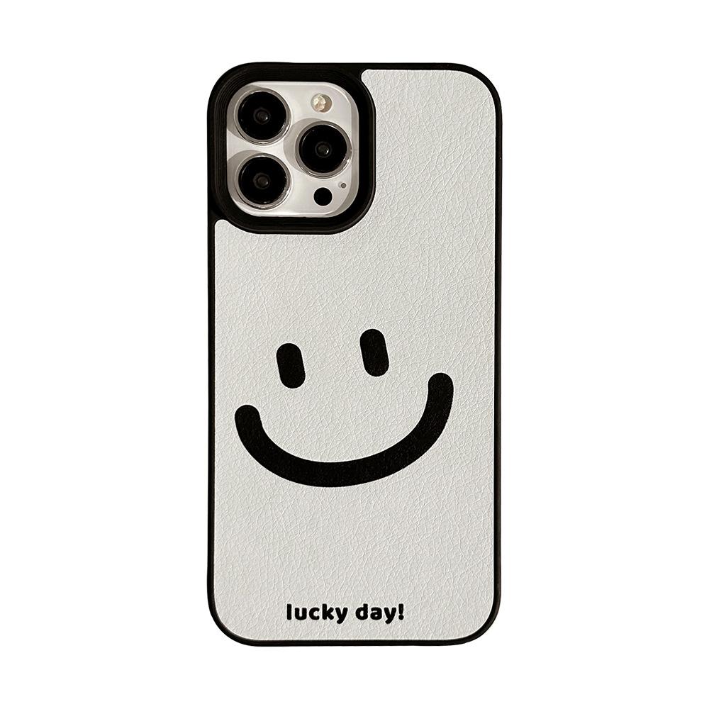 Minimalist Healing Smile for Apple Phone Case 17 Promax Skin Texture 11 for IPhone 16 High-end Sense 15 Anti-fall