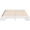 Bed Frame White 140 x 220 cm Solid Pine Wood