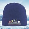 Evolution Humans Lawn Bowling Game Men Women Unisex Knitted Hat Beanie Pullover Cap Winter Thermal Warm Christmas Outdoor Cyclin