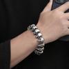 Skull Link Bracelet Necklace Mens Stainless Steel Large Biker Gothic Style High Polished