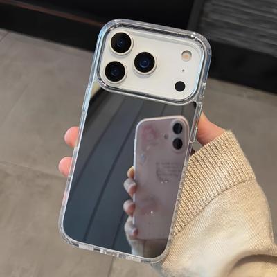 Hochwertige Make-up-Spiegel-Handyhülle Für iPhone 17 Air 16 15 14 13 12 11 Pro Max Plus X XS XR Vergoldete Acryl-Stoßfeste Hülle