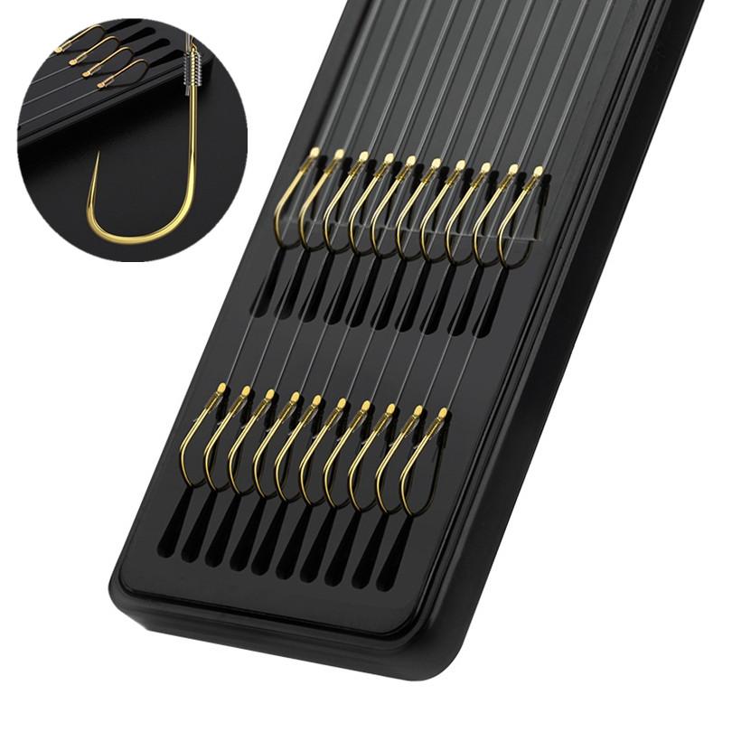 

20 шт. безбородочных рыболовных крючков с предварительно привязанной нейлоновой леской, сверх острое жало, быстрое проникновение