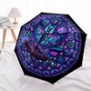 Cybernetic Fantasy Realm pattern umbrella, portable and foldable design, 8 ribs, a casual accessory for Halloween, Christmas, and birthday gifts.