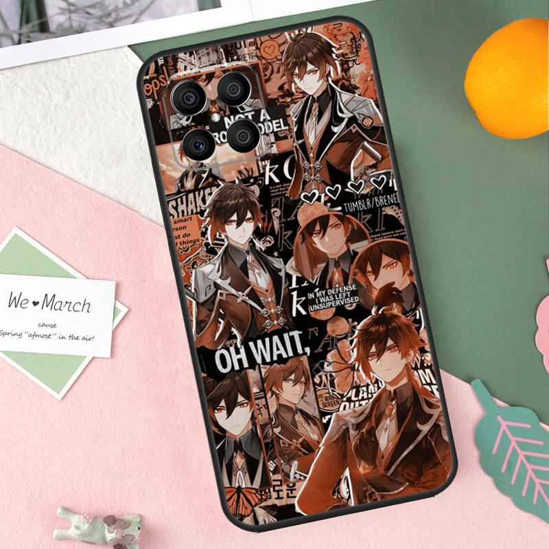 Zhongli Genshin Impact Case For Honor 90 50 70 Lite X9b X9a X8b X8a X8 X9 X9c Honor 200 Pro Magic 7 5 6 Lite Cover