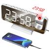 Alarm Clock Multifunctional Electronic Digital Clock Luminous Alarm Clock Radio Projection Clock DC5V Power Supply