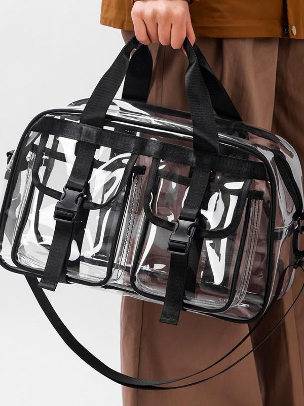 Women's 2025 Transparent PVC Backpack: Large Capacity, Waterproof Fashion Schoolbag