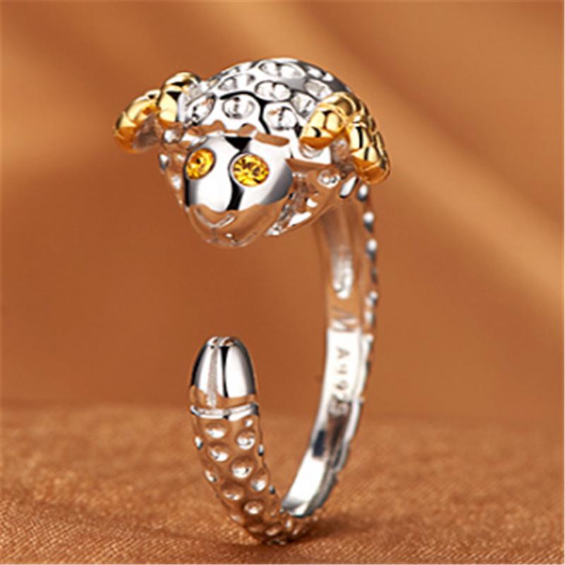 

Кольцо китайского зодиака, стереоскопическое животное, инкрустированное стразами, регулируемое отверстие Sheep тигровый