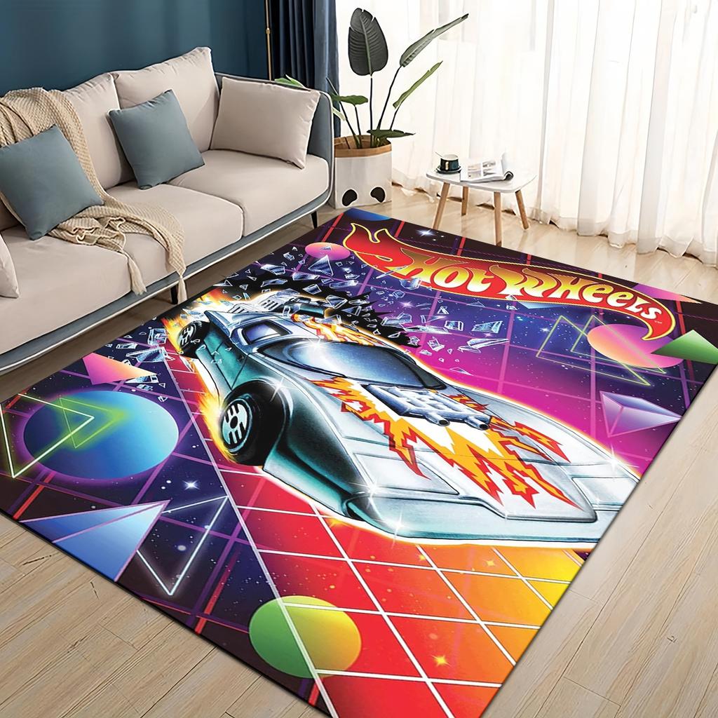 Hot Wheels 27 Style New Racing Car Cartoon Carpet Rug for Living Room Bedroom Home Sofa Decoration,Kids Play Non-slip Floor Mat