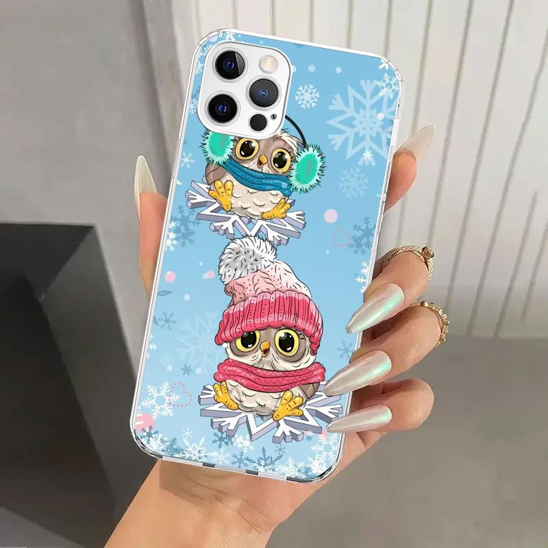 Cartoon Cute Owl LoveLy Phone Case for Iphone 17 Air 16 15 Plus 14 13 Mini 12 11 Pro Max 16E 7 8 SE 2020 Soft Funda Print Shell