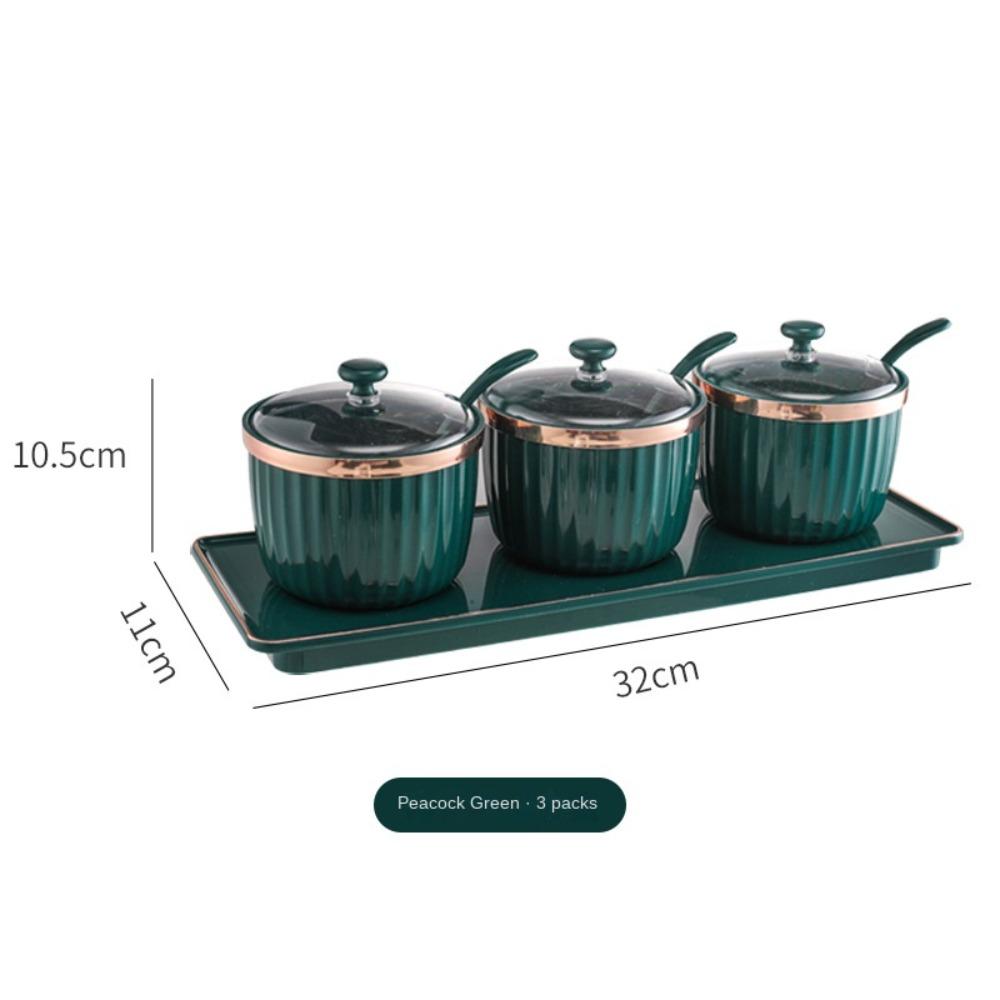 Seasoning Storage Box Condiment Bottles Pepper Sugar Container Bowl Salt Shaker Jars Sesame Bottle With Lid Kitchen Accessories