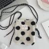 New Plush Dot Crossbody Bags for Women Cute Pink Single Shoulder Crossbody Bag Women Shopping Storage Bag Portable Phe Pouch