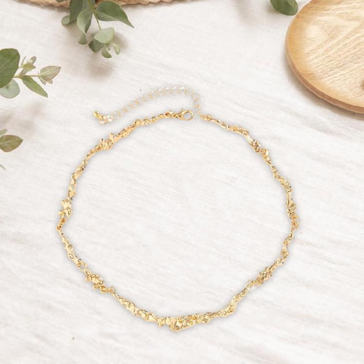 2025 Lava Twist Collar Chain Necklace Adjustable Clavicle Chain Choker Neckwear Gift for Birthdays & Special Occasion