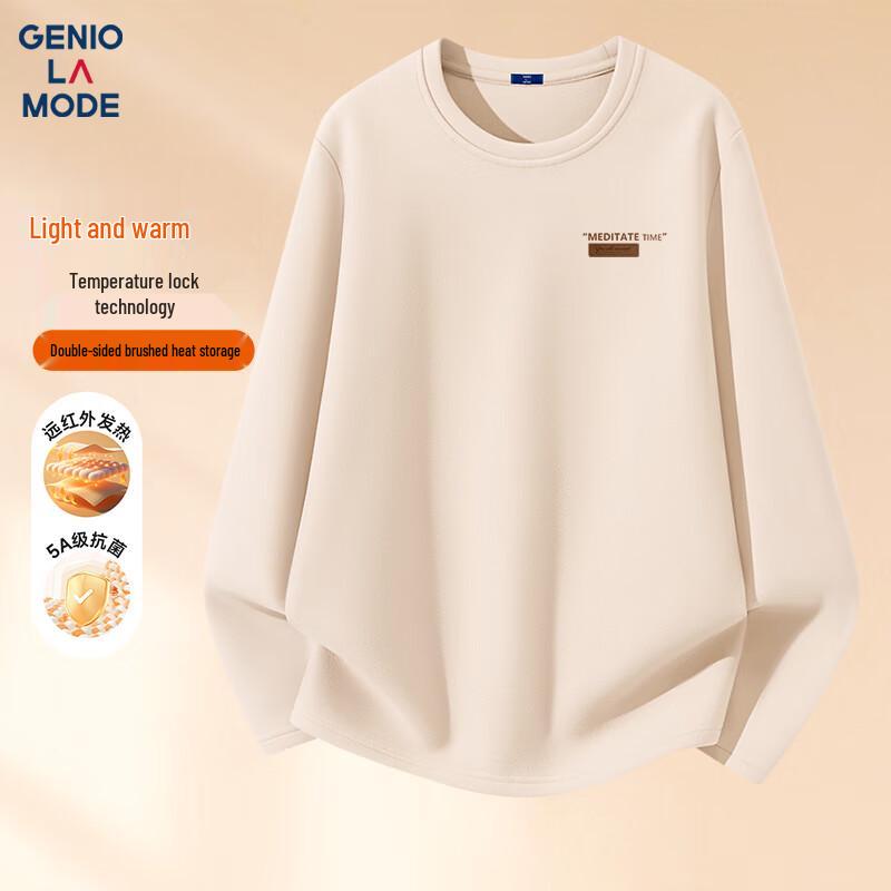 GENIOLAMODE Men s Fleece-Lined Long-Sleeve T-Shirt 2XL
