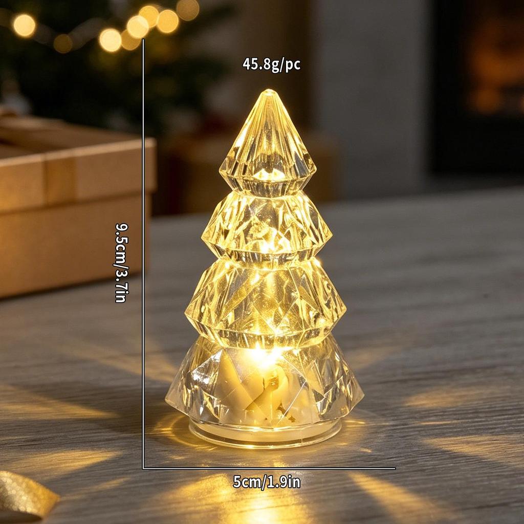 Christmas Crystal Tree Night Light - Children's Gift & Holiday Decoration